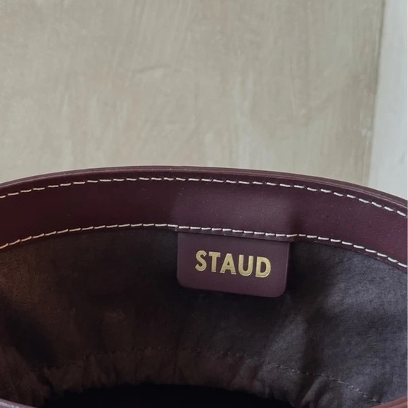 STAUD Chocolate Brown Bucket Satchel - Picture 3 of 3
